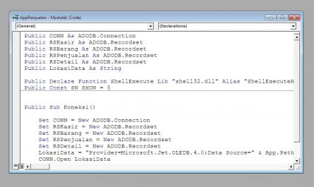 Aplikasi Penjualan Dengan Visual Basic 6