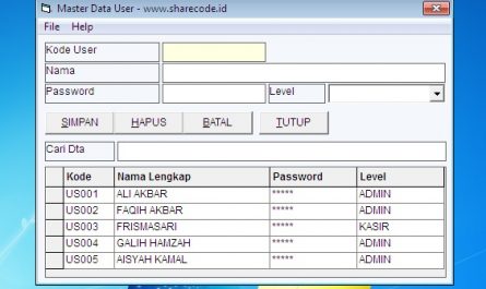 Aplikasi Penjualan Dengan Visual Basic 6