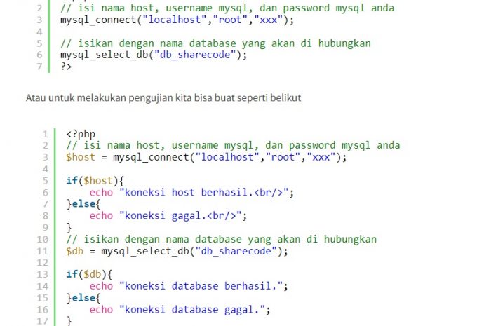 Cara Membuat Koneksi PHP dengan MySQL dan MySQLi