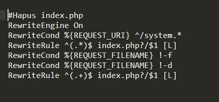 Hapus Index CodeIgniter dari URL