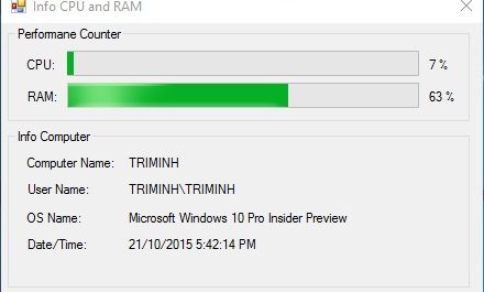 Menampilkan informasi CPU dan RAM menggunakan VB.NET