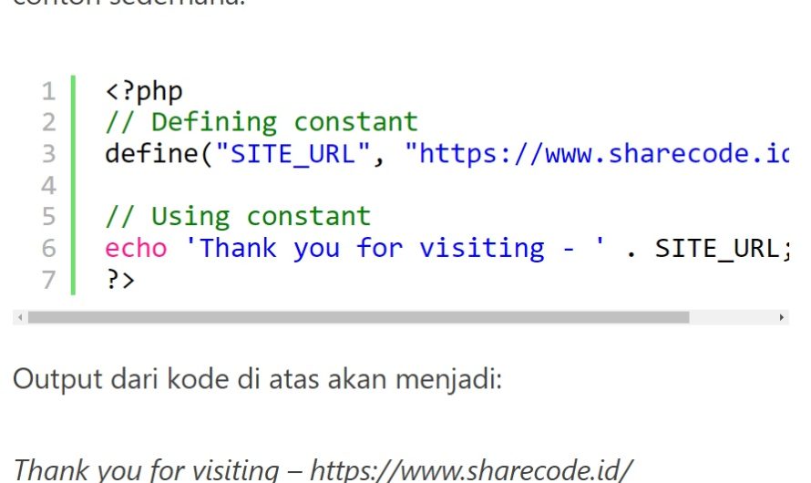 PHP Konstanta: Menyimpan Nilai Tetap di PHP