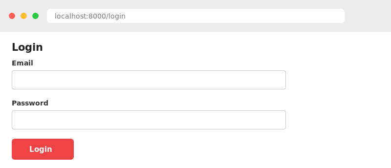 Form login Laravel