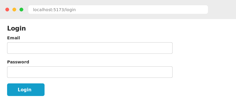Form login React (Sanctum)