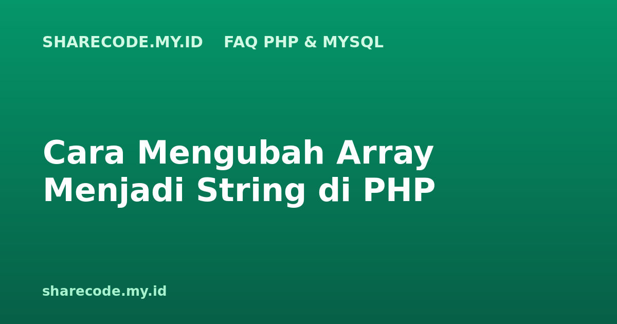 php-faq-array-ke-string