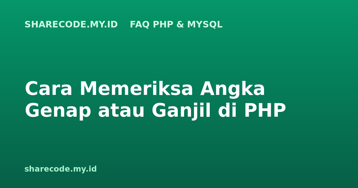 php-faq-genap-ganjil